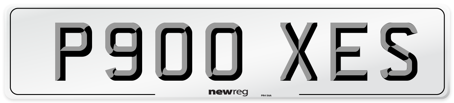 P900 XES Number Plate from New Reg